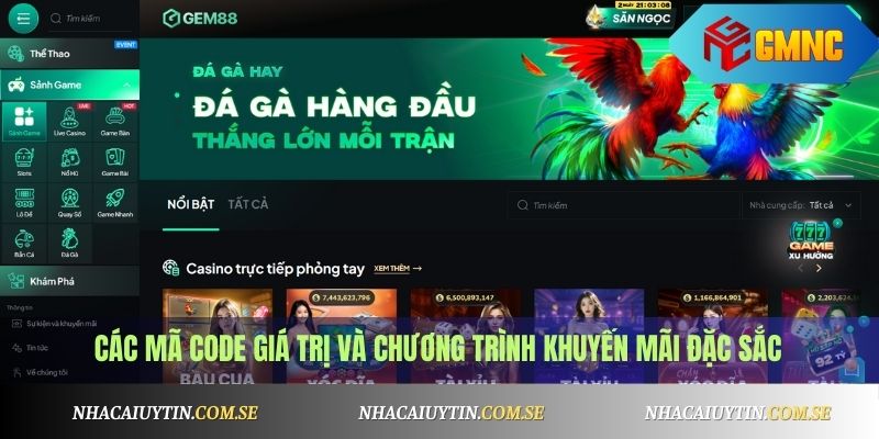 Các mã code giá trị và chương trình khuyến mãi đặc sắc