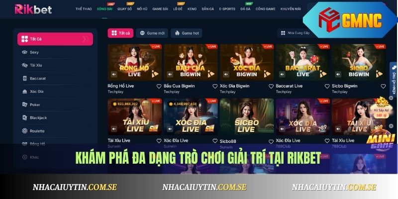 Rikbet - Trang Cá Cược Uy Tín, Tặng 100k Tân Thủ 2 Khám phá đa dạng trò chơi giải trí tại Rikbet
