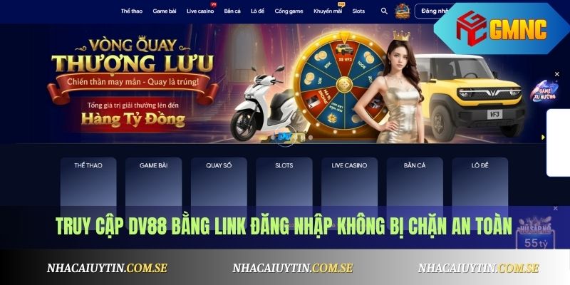 đăng nhập link không bị chặn DV88