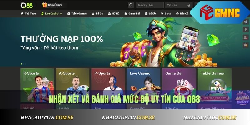 Q88 - Nhà Cái Mới Nổi, Có Đáng Tin Không? Xem Ngay! 2 Nhận xét và đánh giá mức độ uy tín của Q88