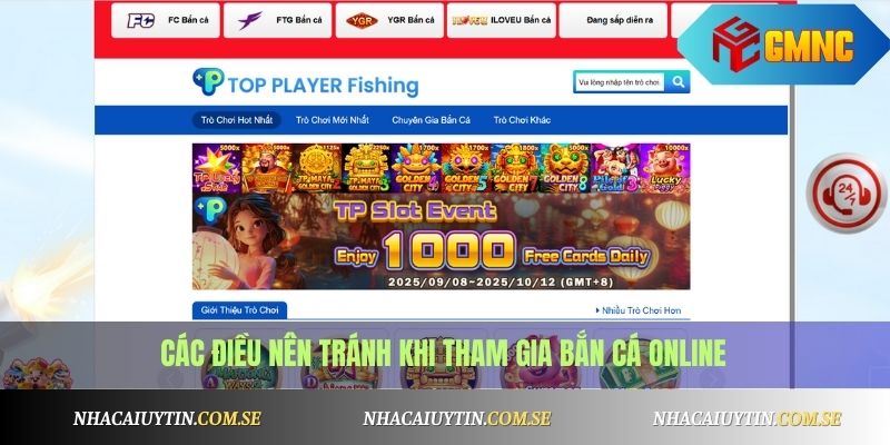 Các điều nên tránh khi tham gia bắn cá online