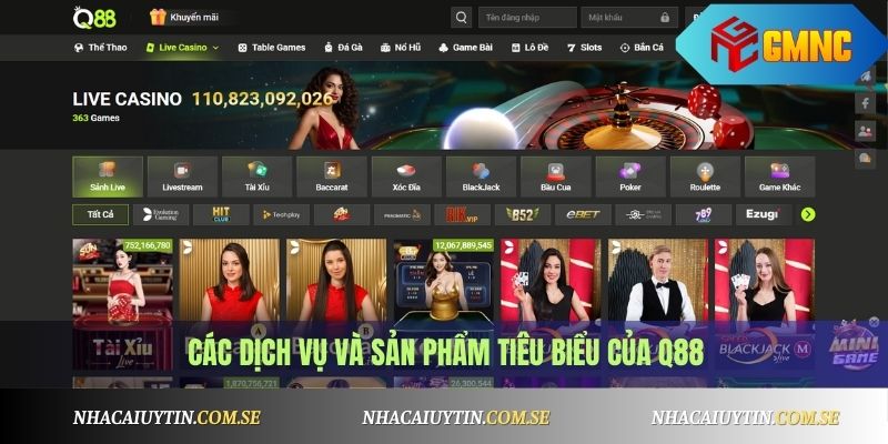 Q88 - Nhà Cái Mới Nổi, Có Đáng Tin Không? Xem Ngay! 3 Các dịch vụ và sản phẩm tiêu biểu của Q88
