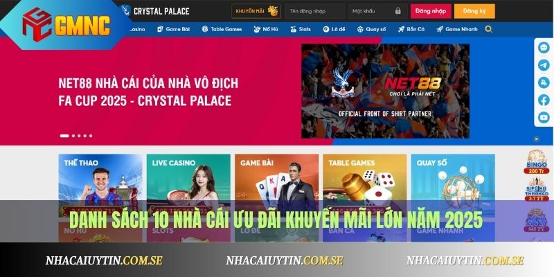 Khám Phá Top 10 Nhà Cái Khuyến Mãi Khủng Cho Người Chơi 2 Danh sách 10 nhà cái khuyến mãi khủng năm 2025
